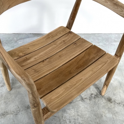 chaise fauteuil teck ''ronde'' jardin