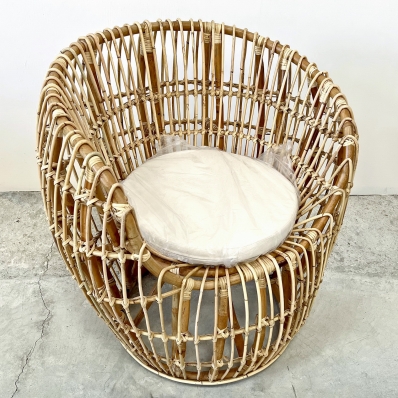 Fauteuil cocon 'Alina' en rotin