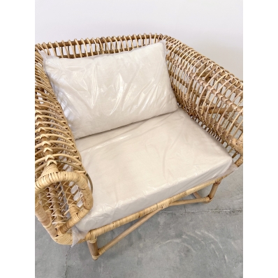 Fauteuil en rotin naturel 'Dora'