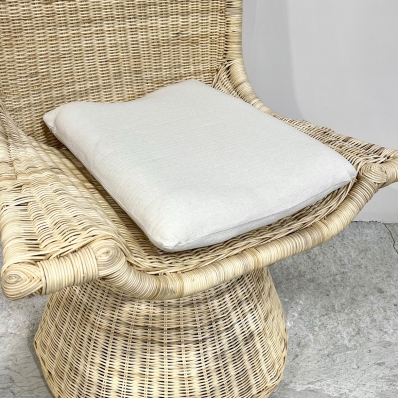 Fauteuil pivotant en rotin 'Léo'