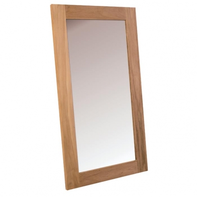 Miroir en teck massif brossé naturel 150x85 cm