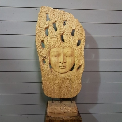 Sculpture visage de Bouddha