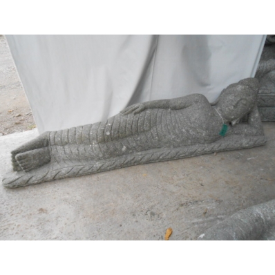 Statue Bouddha allongé en pierre 145 cm