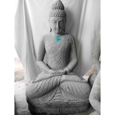 Statue Bouddha dhyãna mudrã en pierre 120 cm