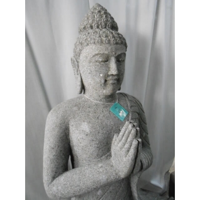 Statue Bouddha mudrã Anjali en pierre 120 cm