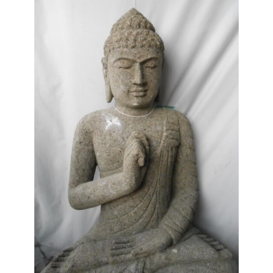 Statue Bouddha vitarka mudrã en pierre 100 cm