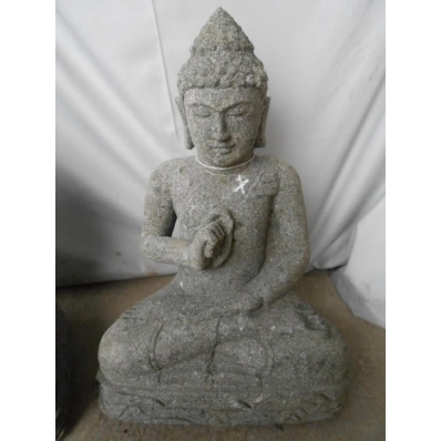 Statue Bouddha vitarka mudrã en pierre 56 cm