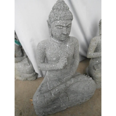 Statue Bouddha vitarka mudrã en pierre 60 cm