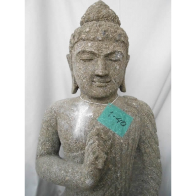 Statue Bouddha vitarka mudrã en pierre 80 cm