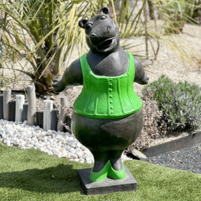 Statue de jardin hippopotame