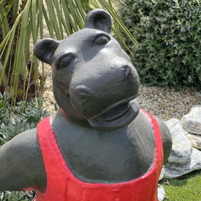 Statue de jardin hippopotame