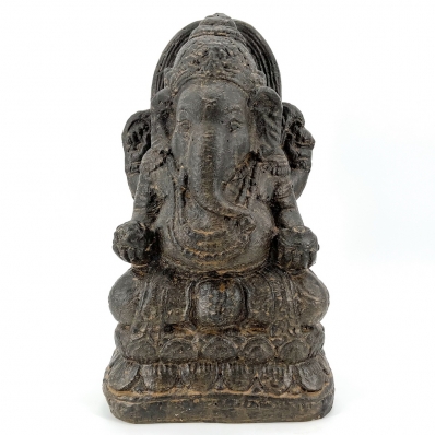 Statue déco Ganesh brun antique