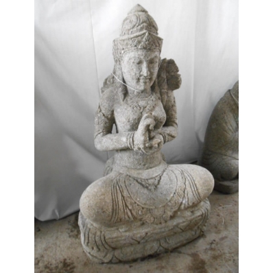 Statue déesse Tara en pierre volcanique 80 cm