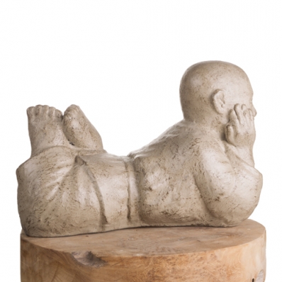 Statue moine Shaolin allongé 40 cm