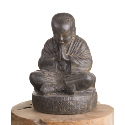 Statue moine Shaolin marron