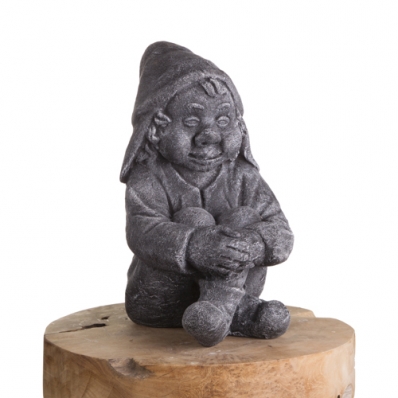 Statue nain assis en ciment 40 cm