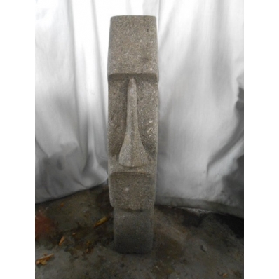 Statue Tiki Moai en pierre volcanique 80 cm