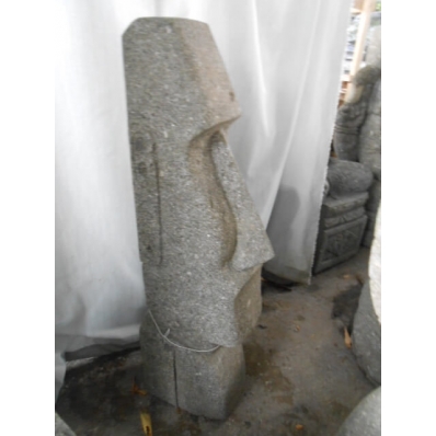 Statue Tiki Moai en pierre volcanique 80 cm
