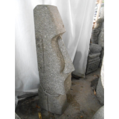 Statue Tiki Moai en pierre volcanique 80 cm