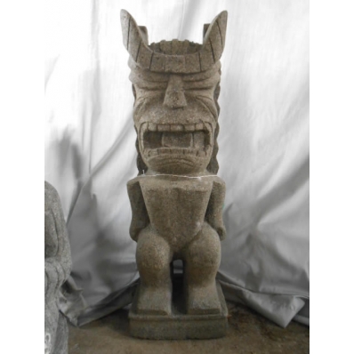 Statue Tiki polynésien en pierre 100 cm