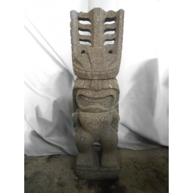 Statue Tiki polynésien en pierre 100 cm