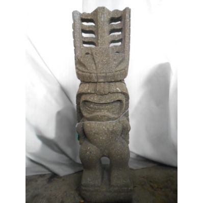 Statue Tiki polynésien en pierre 100 cm