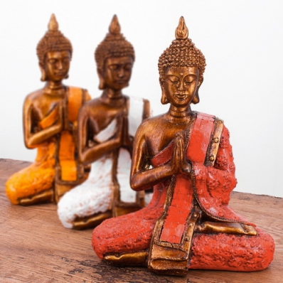 Petit Bouddha rieur en bois - Artisanat balinais - Spiritualis