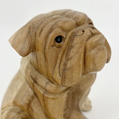 Statuette bouledogue en suar