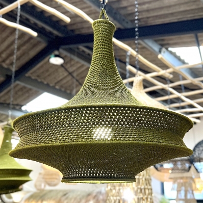 suspension marocaine col long crocheté