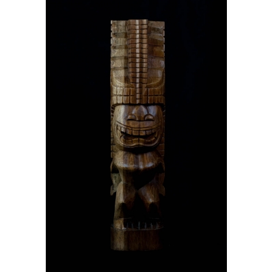 Tiki polynésien Mataiea en bois de suar 50 cm