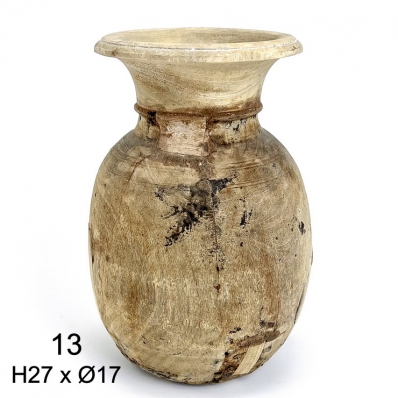 Vase indien ancien en bois n°13