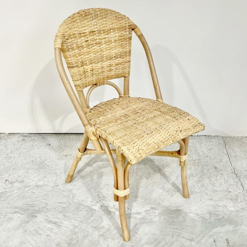 Chaise bistrot en rotin naturel