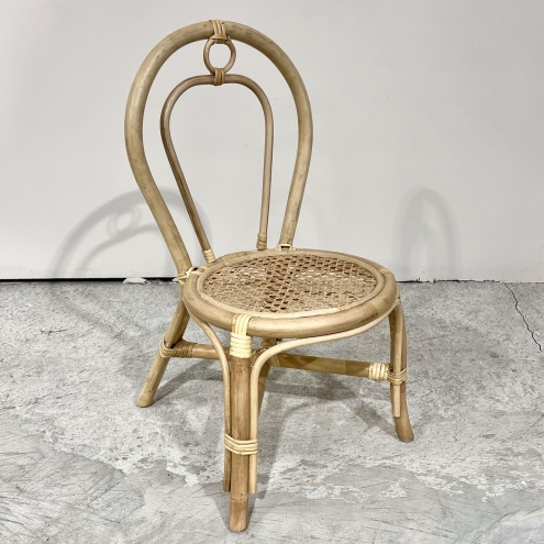 Chaise enfant en rotin naturel
