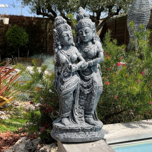 sculpture de jardin Rama et Sita