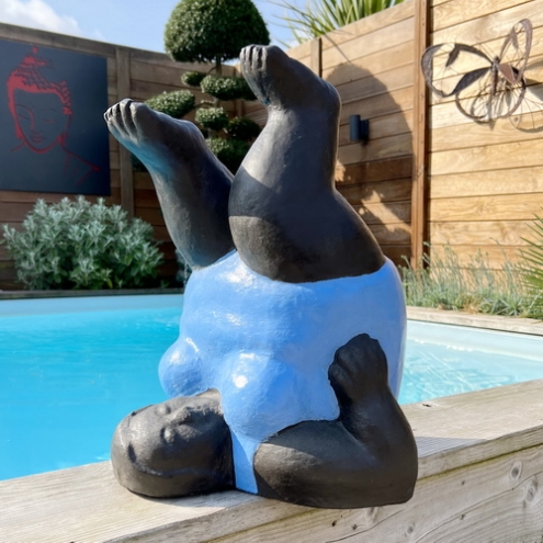 Statue baigneuse contemporaine yoga