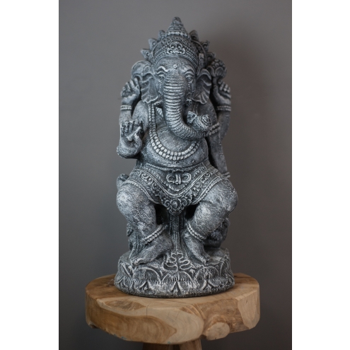 Statue Ganesh 60 cm gris