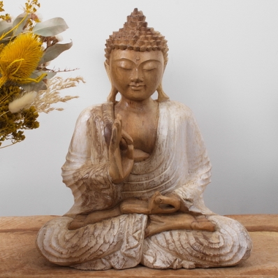 Statue Bouddha blanchi