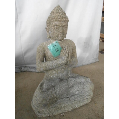 Statue Bouddha mudrã Anjali en pierre 60 cm