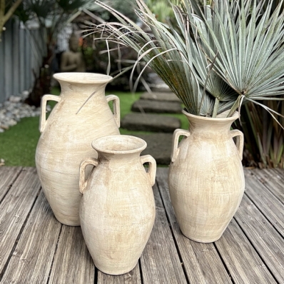 Jarre poterie terracotta beige