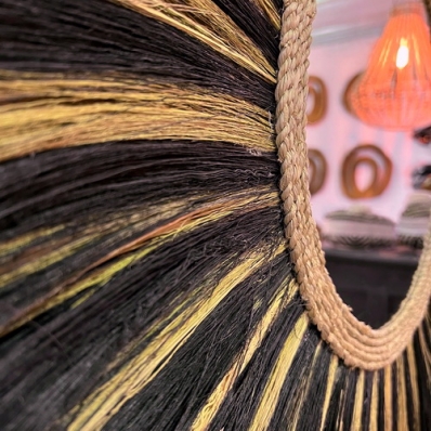 Miroir sauvage fibres de rayung