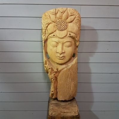 Sculpture visage de Bouddha