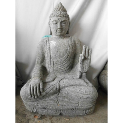 Statue Bouddha abhaya mudrã en pierre 60 cm