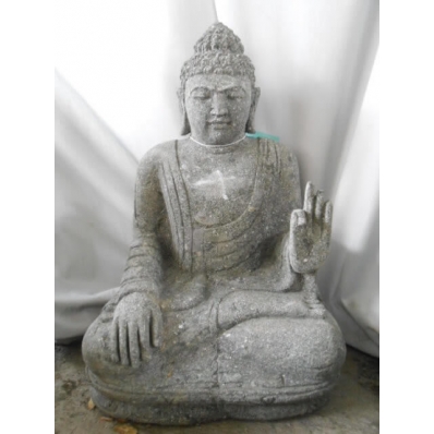 Statue Bouddha abhaya mudrã en pierre 60 cm