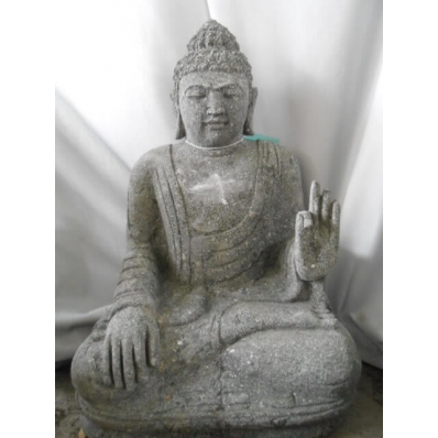 Statue Bouddha abhaya mudrã en pierre 60 cm