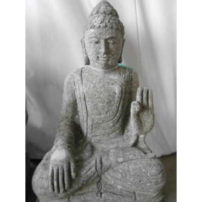 Statue Bouddha abhaya mudrã en pierre 60 cm