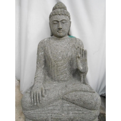 Statue Bouddha abhaya mudrã en pierre