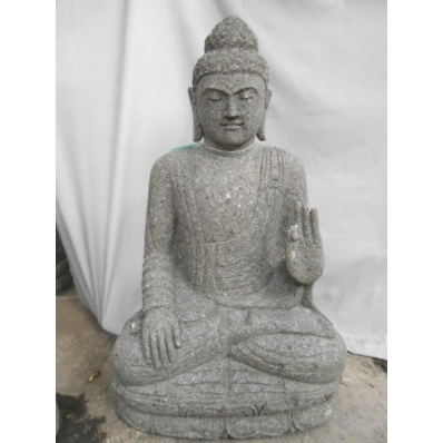 Statue Bouddha abhaya mudrã en pierre 84 cm