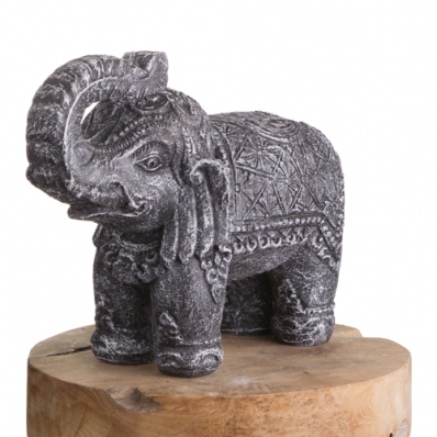 Statue éléphant gris