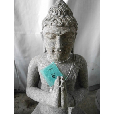 Statue Bouddha mudrã Anjali en pierre 57 cm
