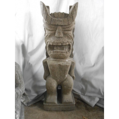 Statue Tiki polynésien en pierre 100 cm